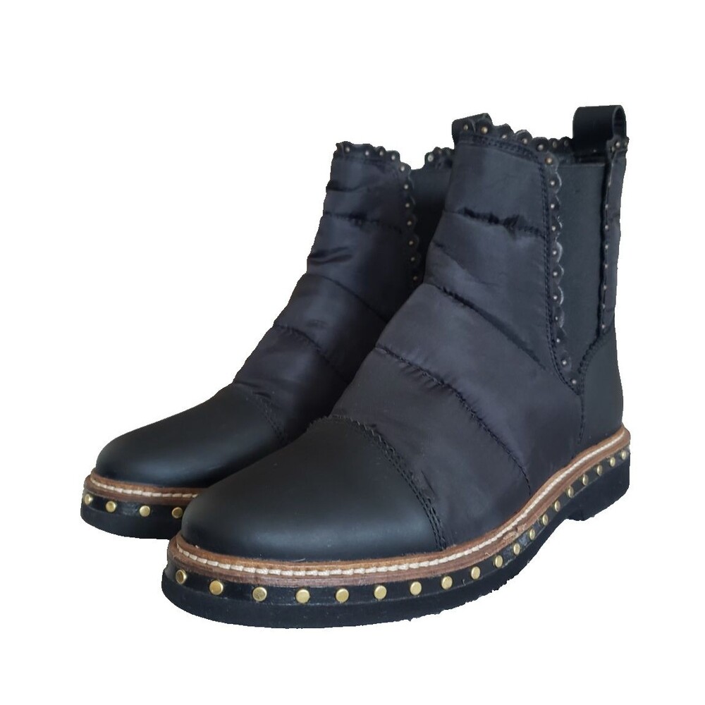 Free People Atlas Puffer‎ Chelsea Boots Black Women's Size 8 EUR Size 38